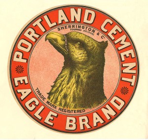 Portland Cement Eagle Brand Crate Label - Americana